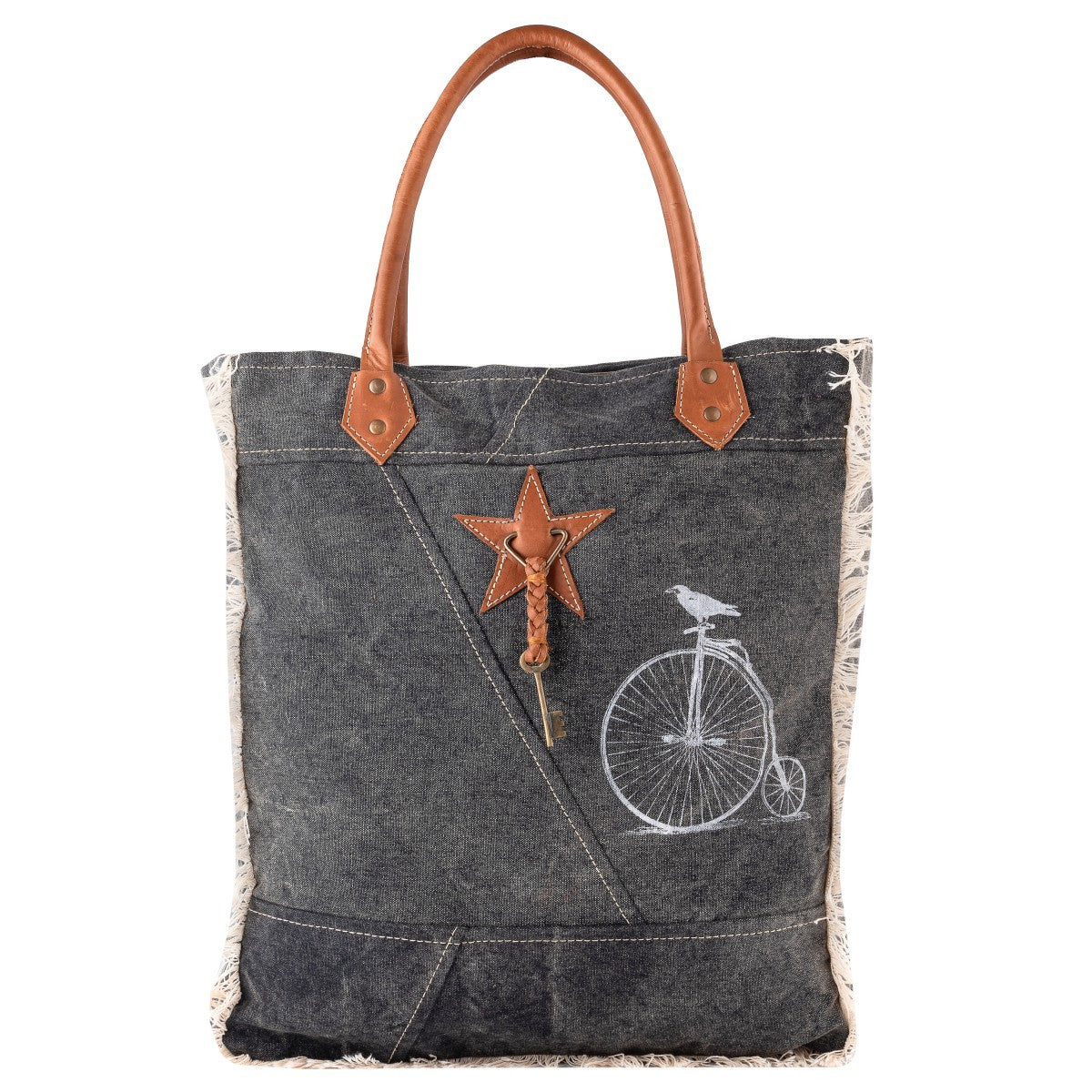Black Cream Tote Bag
