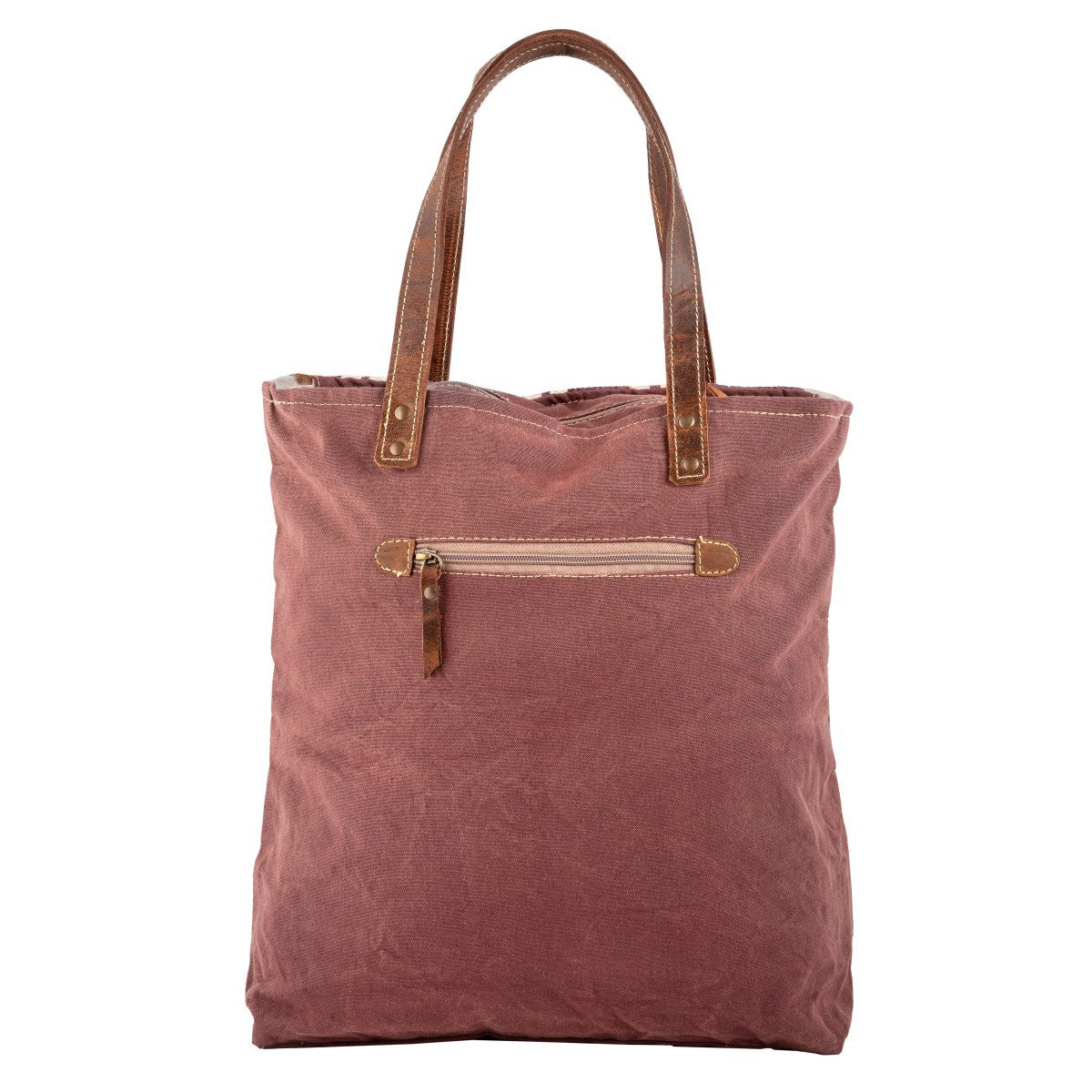 Maroon Geometric Tote Bag