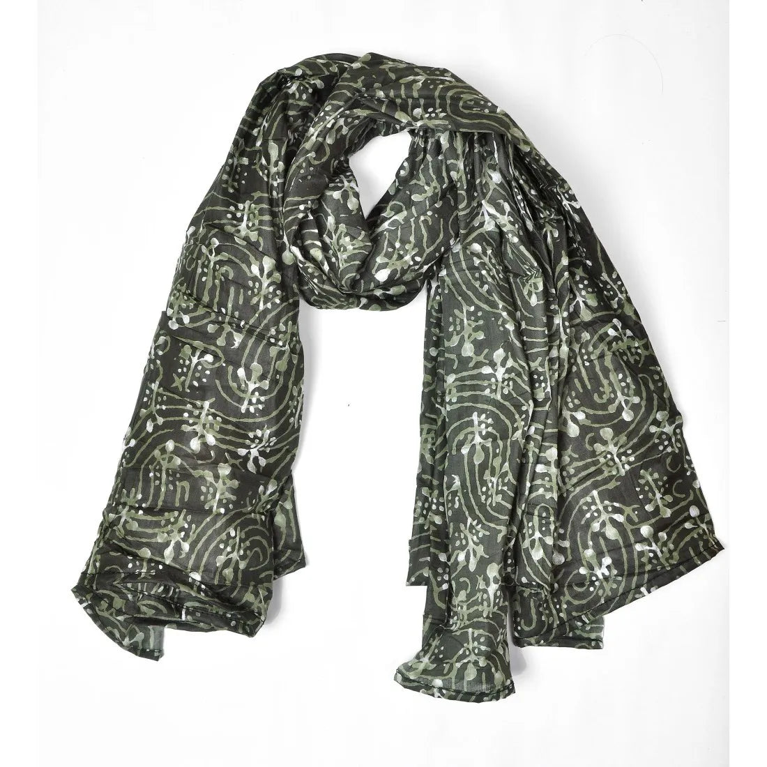 Classic Green & White Scarve