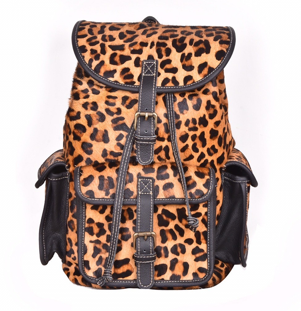 Owl Look Leopard Print Backpack