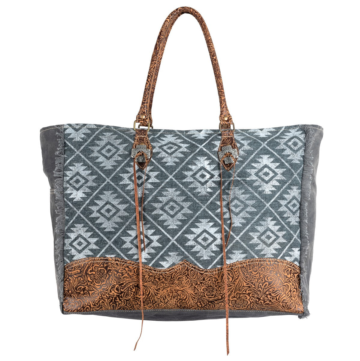 Aztec Print Weekender Bag