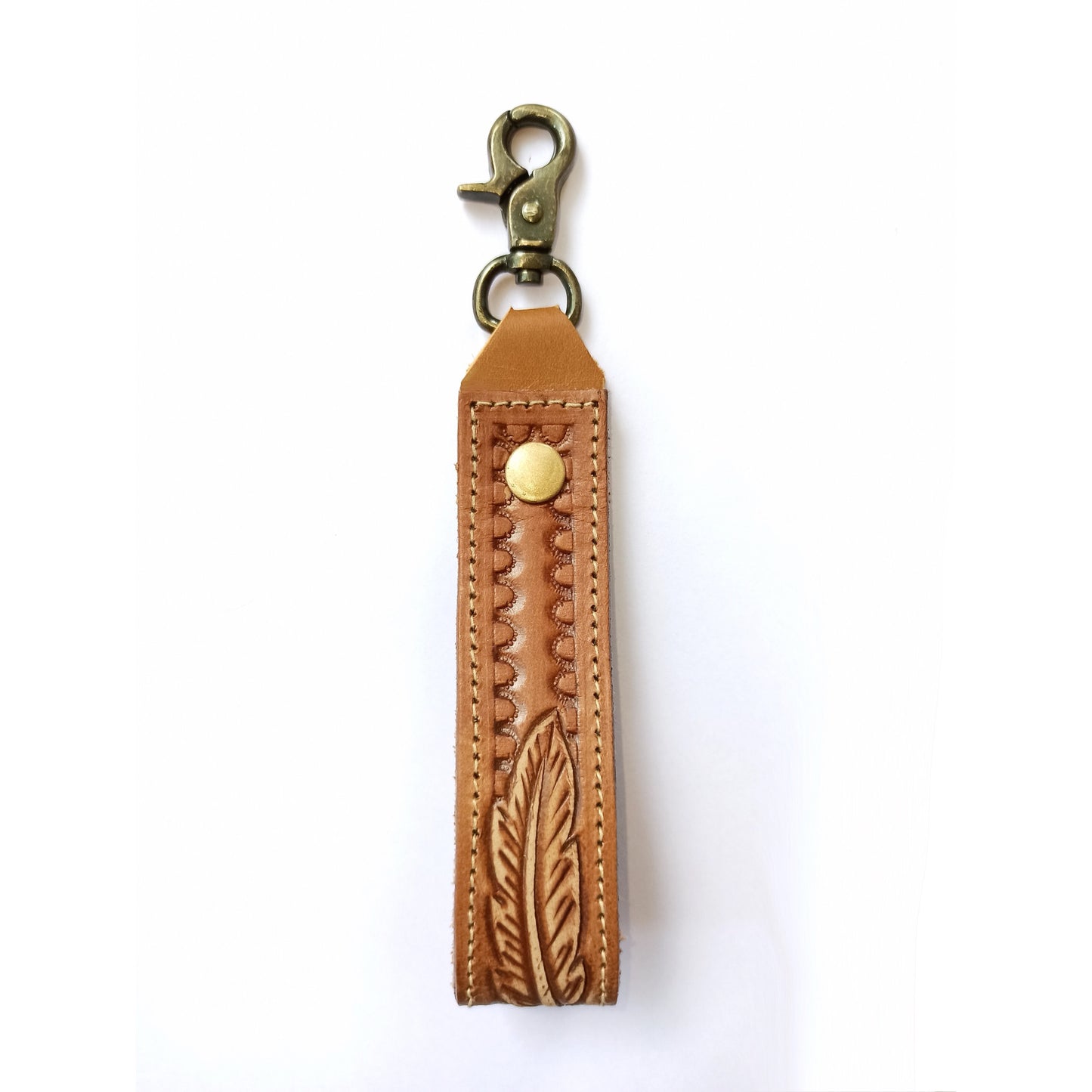 Leaf Tooled keychain