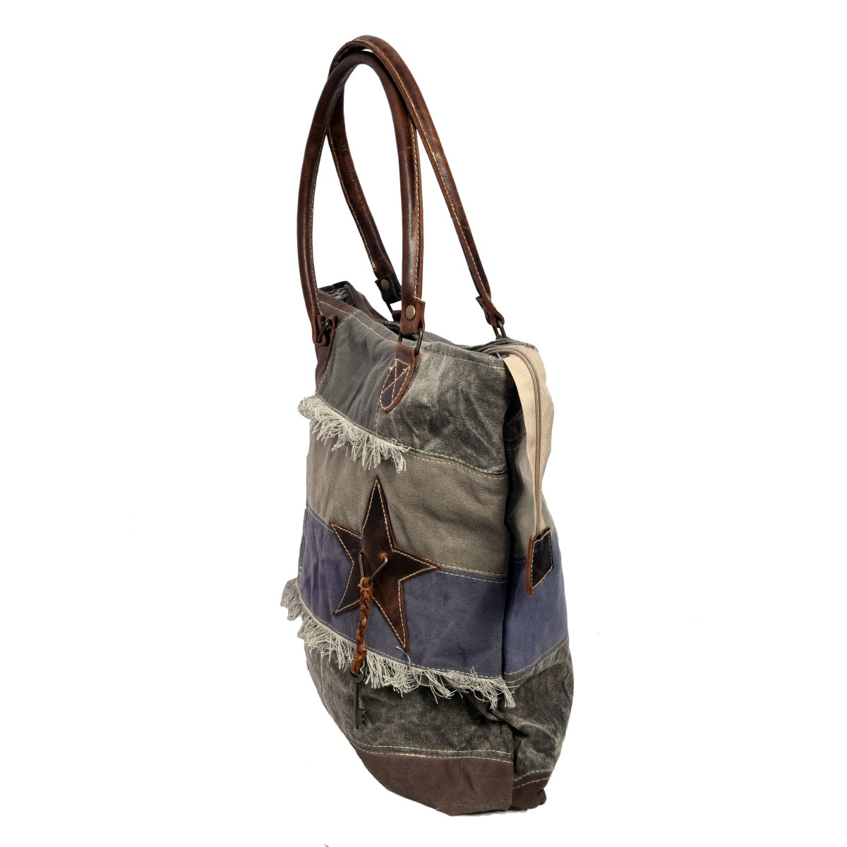 Cycle Print With Star Key Rough Strips Weekender Bag