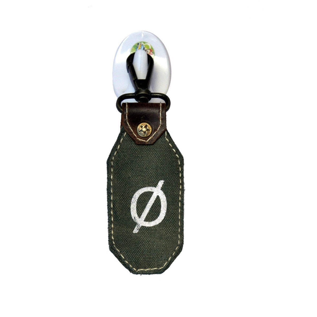 Green 0 Print Key Chain