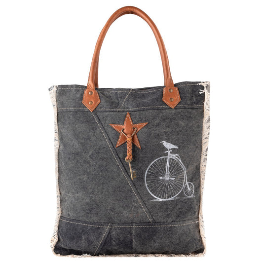 Black Cream Tote Bag