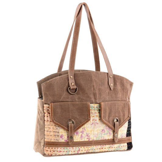 London Brown Small Tote Bag