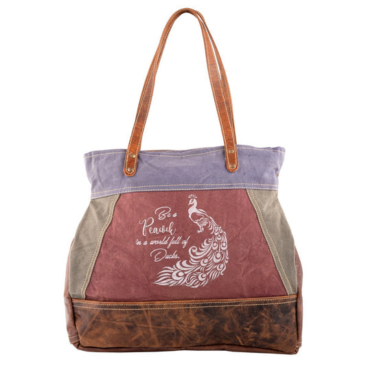 Be A Peacock Canvas Tote Bag