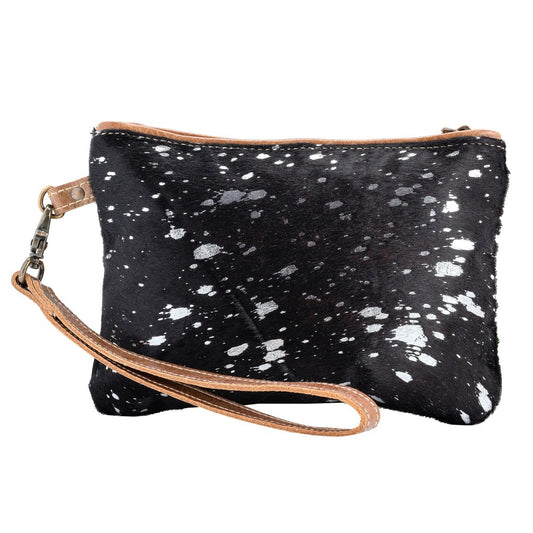 Glitzy Black Silver Pouch