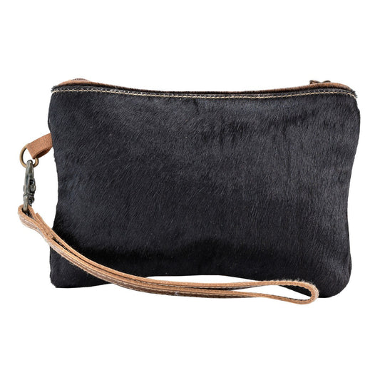 Fully Black Hair-on Pouch