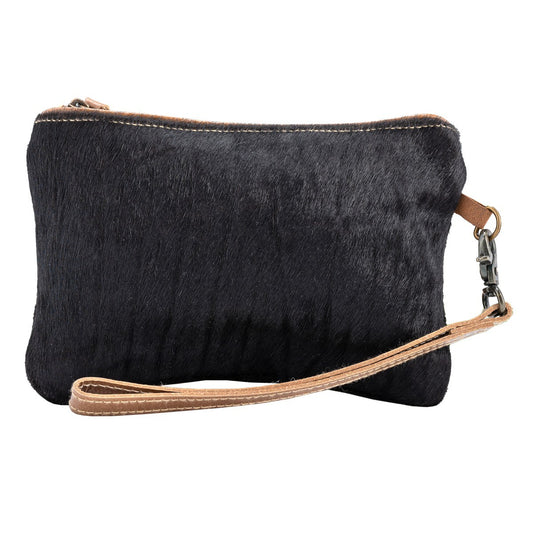 Fully Black Hair-on Pouch