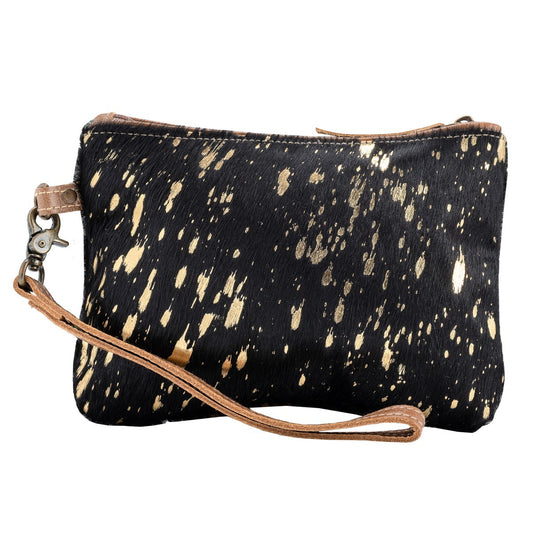 Glitzy Black Gold Pouch