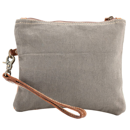 Embroidered Leather Pouch