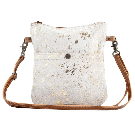 Gold White Hairon Crossbody