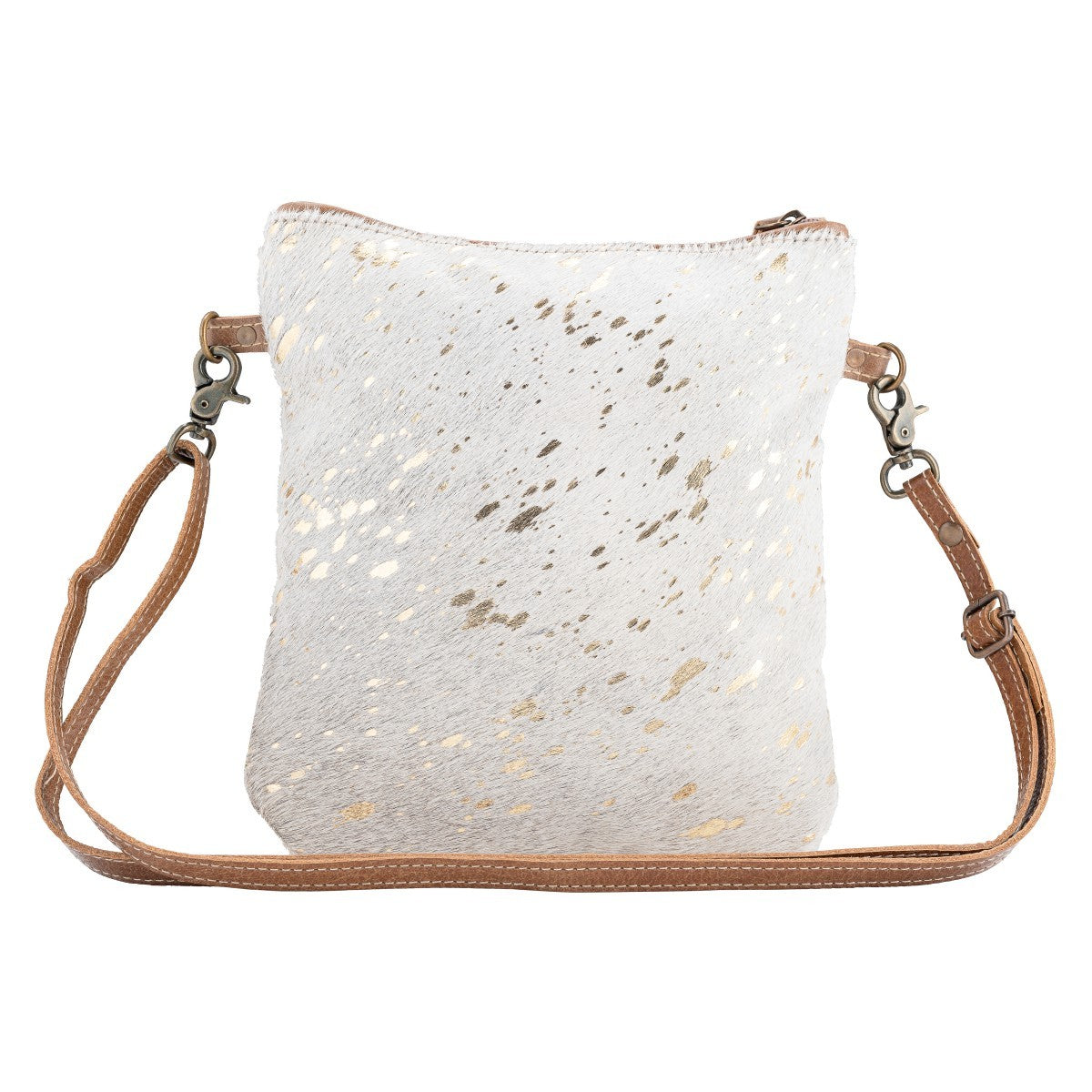 Gold White Hairon Crossbody