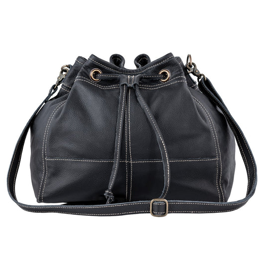 Black Bucket Shoulder Bag