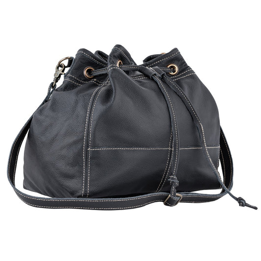 Black Bucket Shoulder Bag