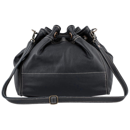 Black Bucket Shoulder Bag
