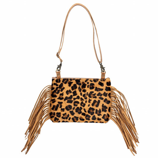 Sassy Fringed Leopard Crossbody
