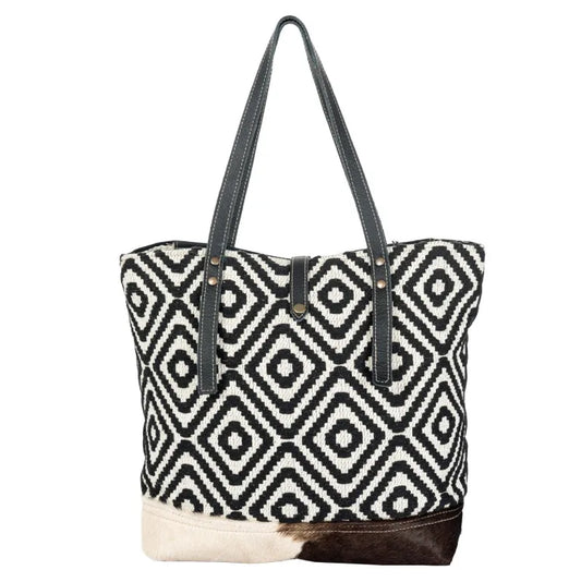 Black Cream Tote Bag