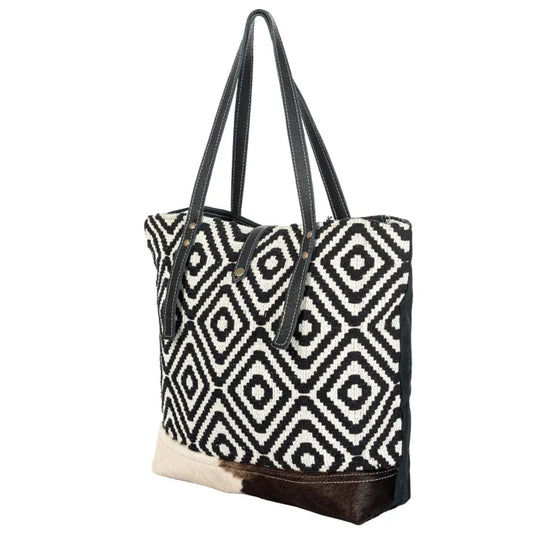 Black Cream Tote Bag