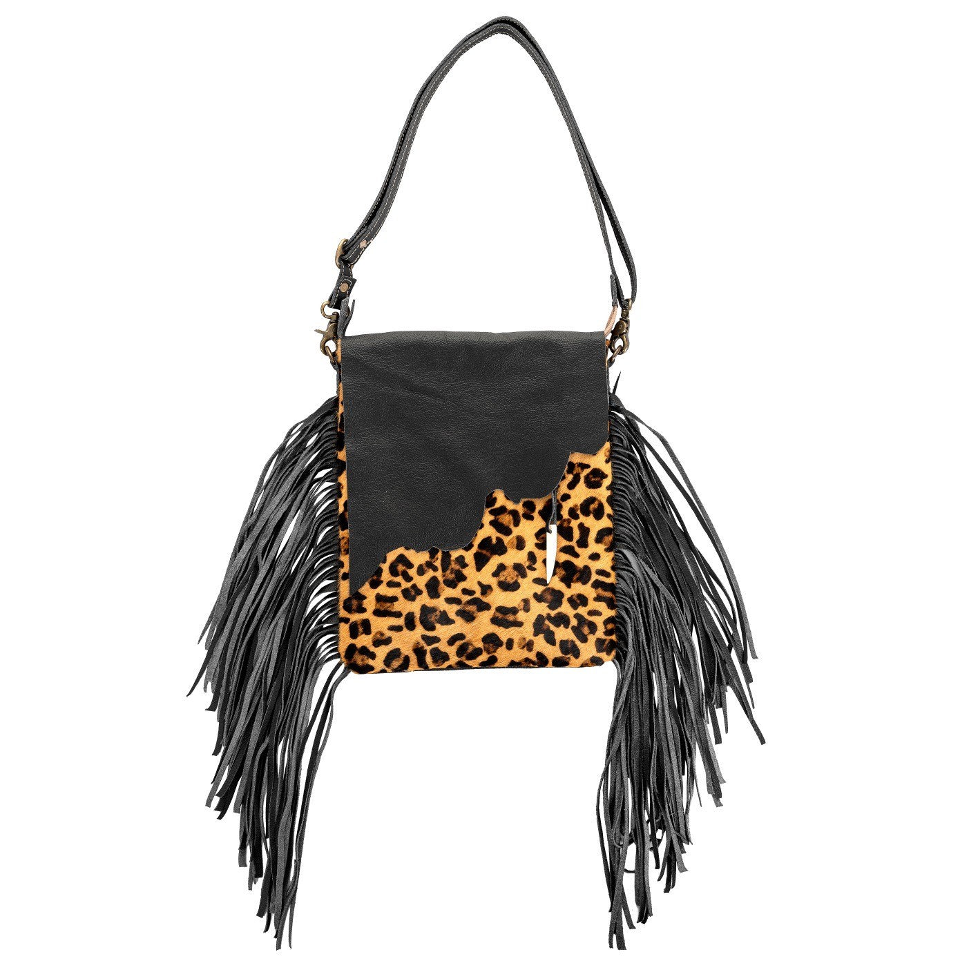 Drama Wing Leopard Shoulder Bag