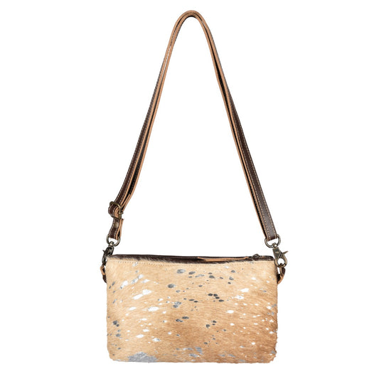Glitzy Silver Brownish Crossbody