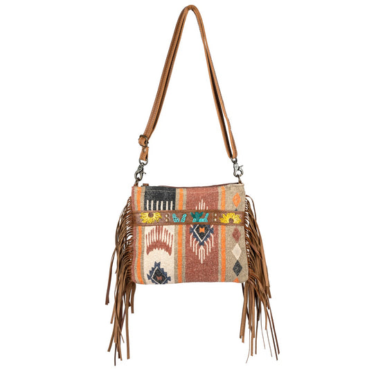 Gingham Fringe Crossbody