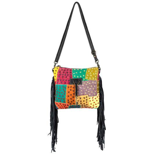 Jacquard Fringe Crossbody