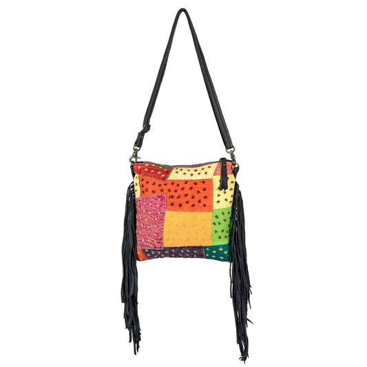Jacquard Fringe Crossbody