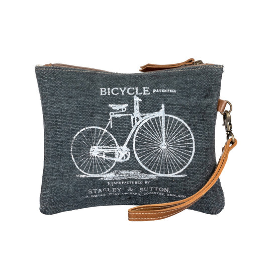 Vintage Cycle Print Pouch