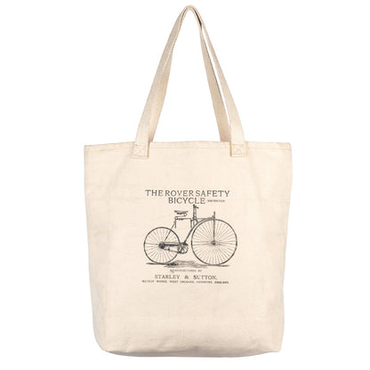 Vintage Cycle Print Shopping Bag