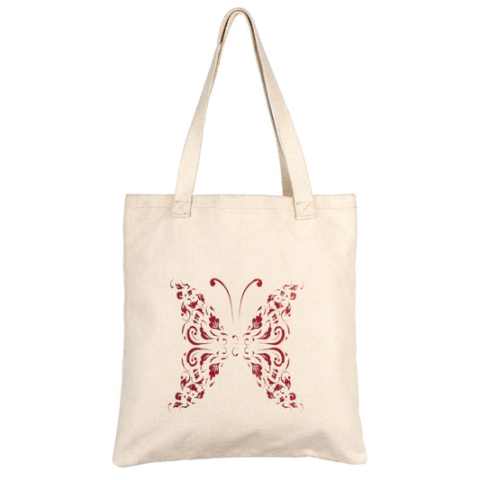 Butterfly Print Shopping Bag