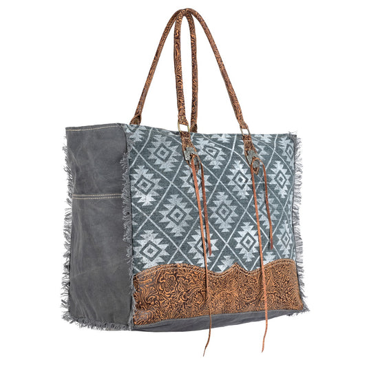 Aztec Print Weekender Bag