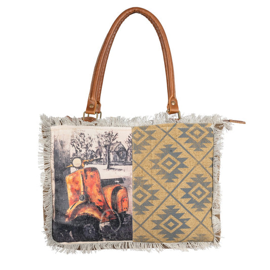 Vintage Scooter Small Handbag