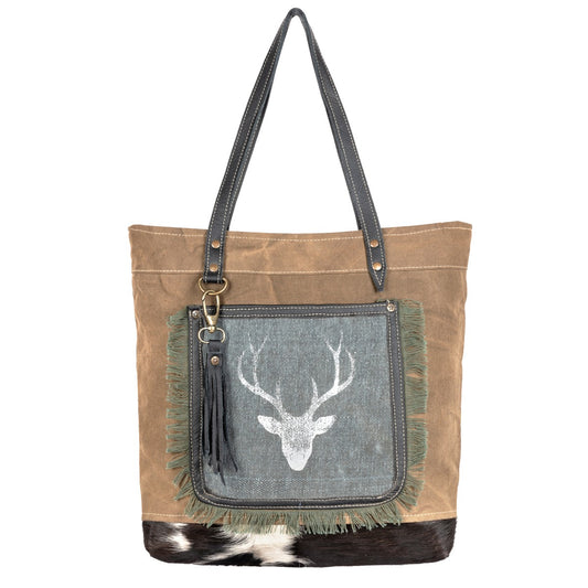 White Deer Tote Bag