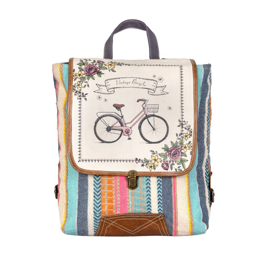 Bicycle Print Backpack