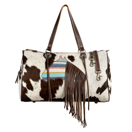 Horse Fringe Hairon Duffle Bag