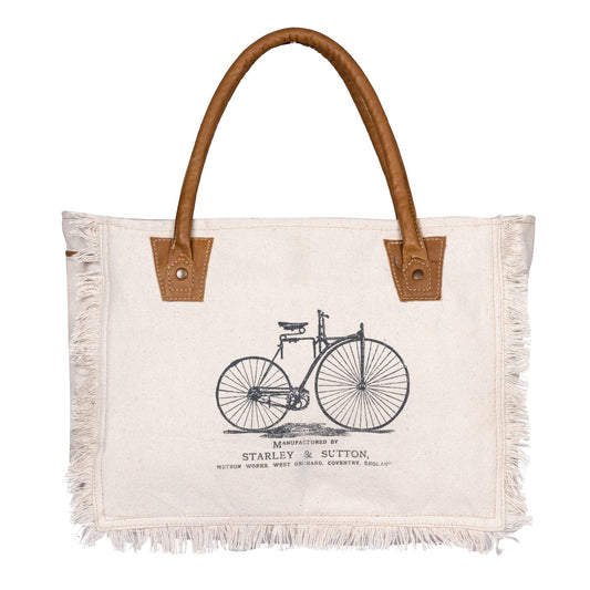 Cycle Print Hand Bag