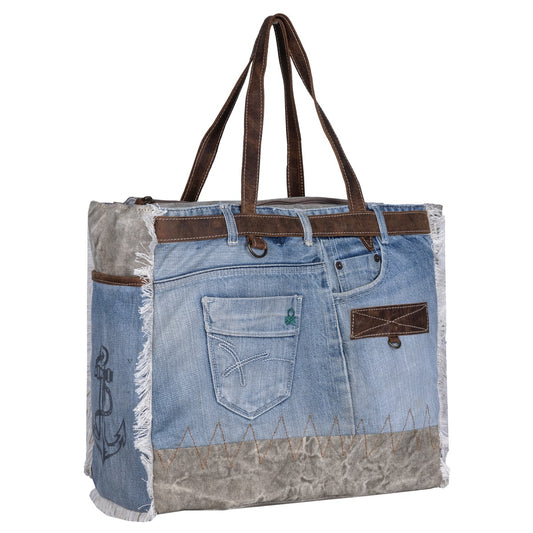 Lila Denim Weekender Bag