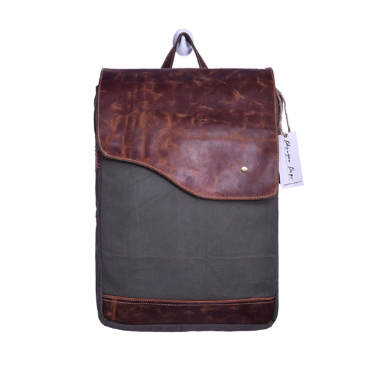 Rough Style Flap With Magnet Button Backpack