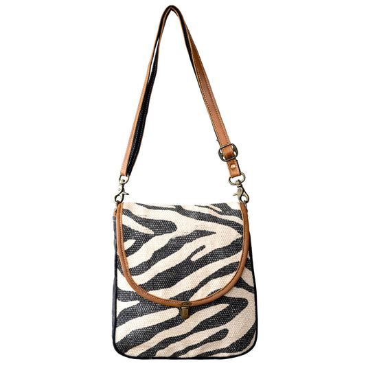 Zebra-Style Shoulder Bag