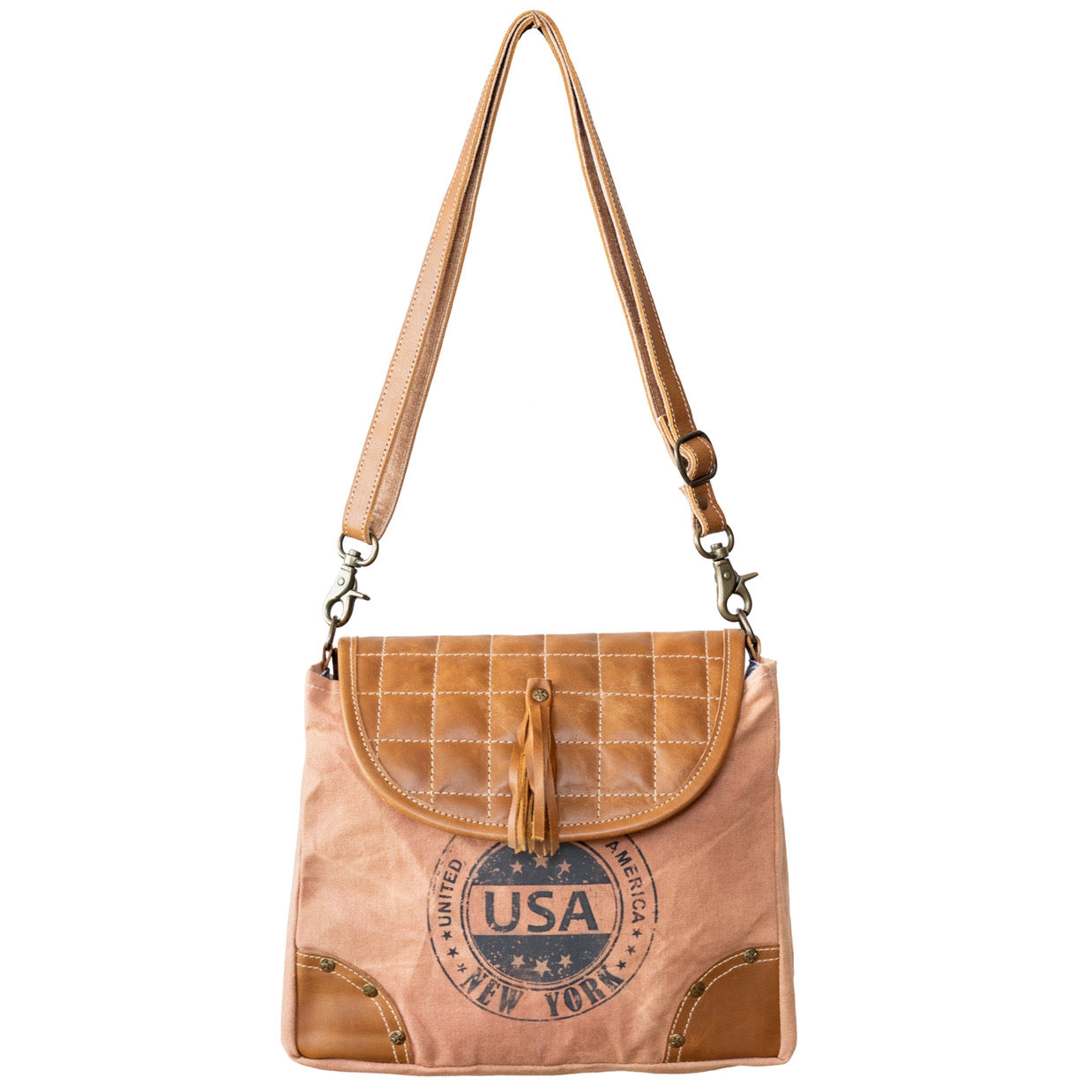 Beige Spin Shoulder Bag