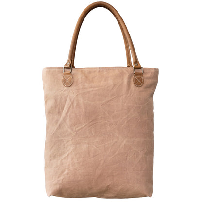 Front Pocket Lite Brown Tote Bag