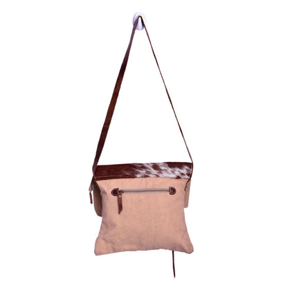 Rough Cut Flap With Bone Shoulder Bag