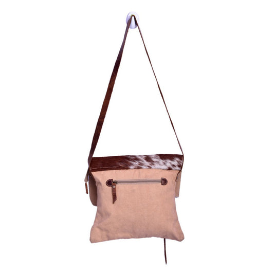 Rough Cut Flap With Bone Shoulder Bag