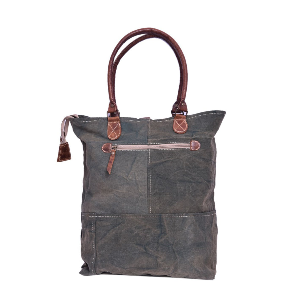 Vintage Print With Star Tote Bag