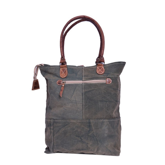 Vintage Print With Star Tote Bag