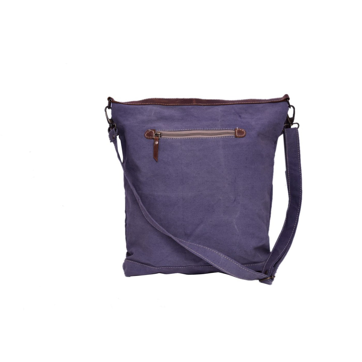 Purple Washed Star Print Shoulder Cum Tote Bag