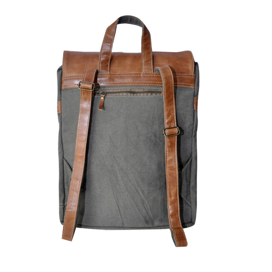 Rough Style Flap With Magnet Button Backpack