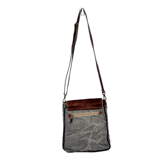 Pistol Print With Hairon Flap Shoulder Bag